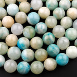 Natural Hemimorphite Round Beads Large 14mm 16mm 18mm15.5" Strand