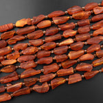 Real Genuine Natural Baltic Amber Beads Honey Golden Brown Amber Large Freeform Tube Nuggets 15.5" Strand