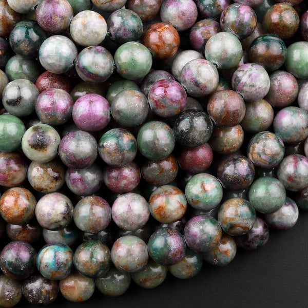 Natural Ruby Kyanite 6mm 8mm 10mm Round Beads Gemstone 15.5" Strand