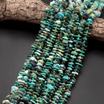 Genuine Natural Dragon Skin Turquoise Nugget Beads Chunky Freeform Real Blue Green Turquoise Rondelle Pebble Disc Beads 15.5" Strand