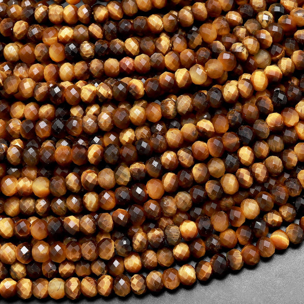 Natural Tiger's Eye Gemstone Round Beads 7.5 Sapphire Peridot Topaz M – AD  Beads