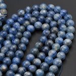 A Grade Natural Blue Kyanite 10mm Round Beads 16" Strand