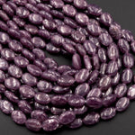 AAA Grade Natural Maroon Purple Lepidolite 10x14mm Oval Beads High Quality 100% Natural Lepidolite Gemstone Full 16" Strand