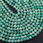 AAA Genuine Natural Peruvian Turquoise 6mm 8mm 10mm 12mm Round Beads Stunning Genuine Blue Green Turquoise Gemstone Beads 15.5" Strand