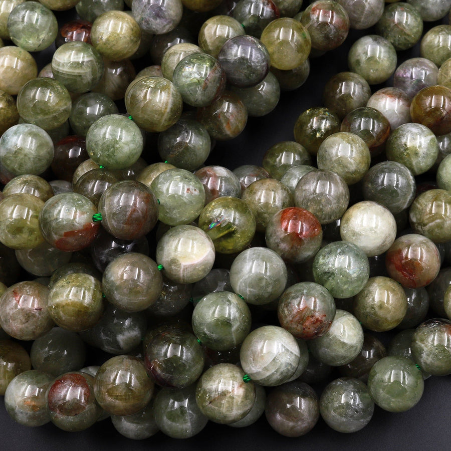 Natural Green Epidot Round Beads 6mm 8mm 10mm 12mm Beads 15.5" Strand