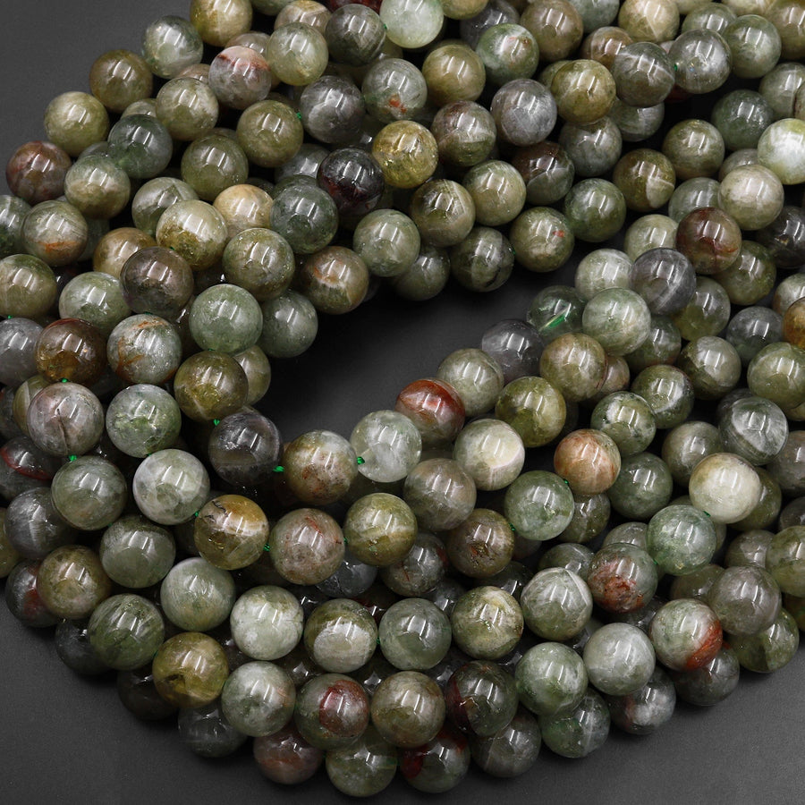 Natural Green Epidot Round Beads 6mm 8mm 10mm 12mm Beads 15.5" Strand