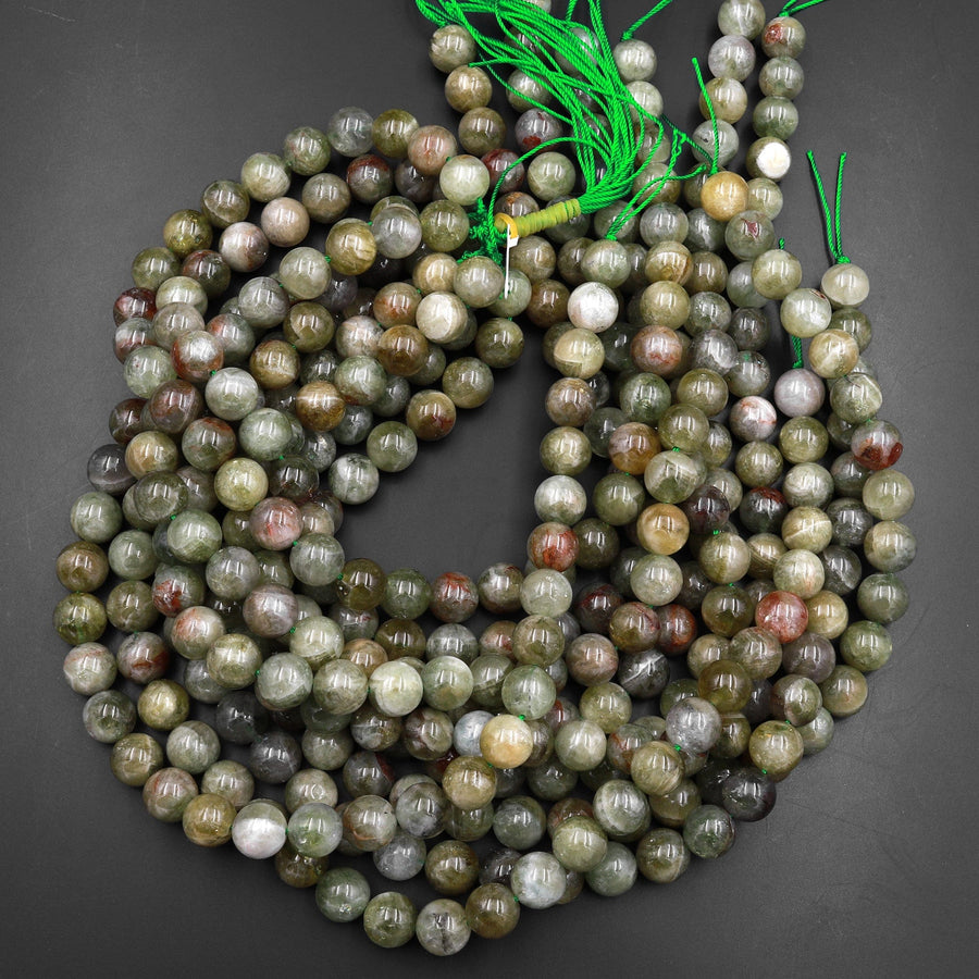 Natural Green Epidot Round Beads 6mm 8mm 10mm 12mm Beads 15.5" Strand