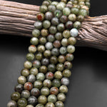 Natural Green Epidot Round Beads 6mm 8mm 10mm 12mm Beads 15.5" Strand