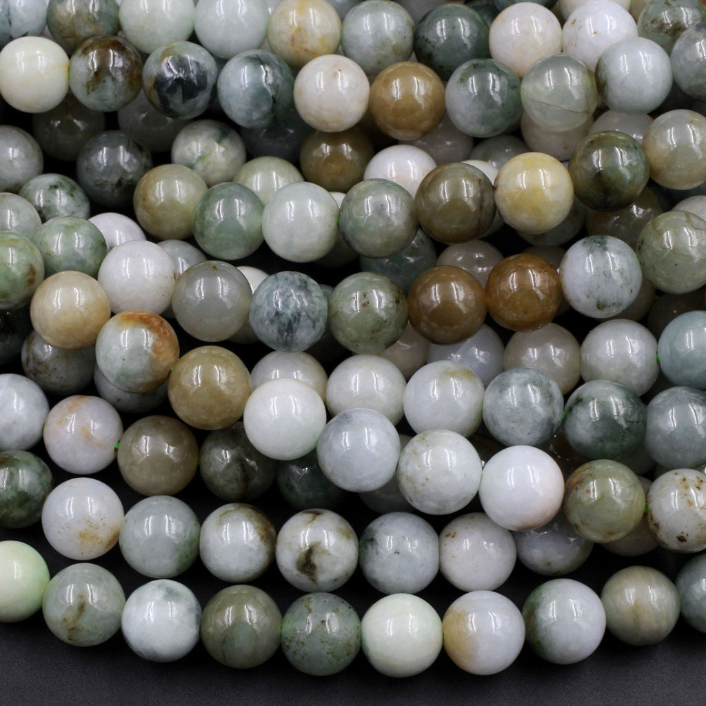 12mm Smooth Round, Jade Green Agate Beads (16 Strand)