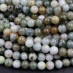 Natural Burma Green Jade 6mm 8mm 10mm 12mm Round Beads High Polish Smooth Plain Real Genuine Natural Burmese Jade Round Beads 16" Strand