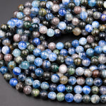 Natural Multicolor Blue Green Mauve Kyanite 6mm 8mm 10mm Round Beads 15.5" Strand