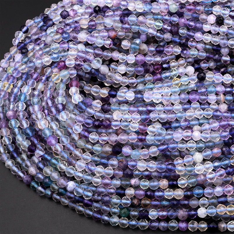 Crystal Bead Strands, Real Glass Crystal Strings Iridescent