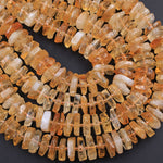 Gorgeous Large Natural Golden Yellow Citrine Heishi Wheel Disc Rondelle Bead Center Drilled Slice Organic Cut 16" Strand