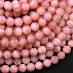 AAA Natural Peruvian Pink Opal 4mm 6mm 8mm 10mm 12mm 14mm Round Beads Smooth Gemstone 15.5" Strand