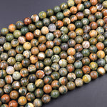 Natural Rainforest Rhyolite Jasper 4mm 6mm 8mm 10mm Smooth Polished Round Beads 15.5" Strand