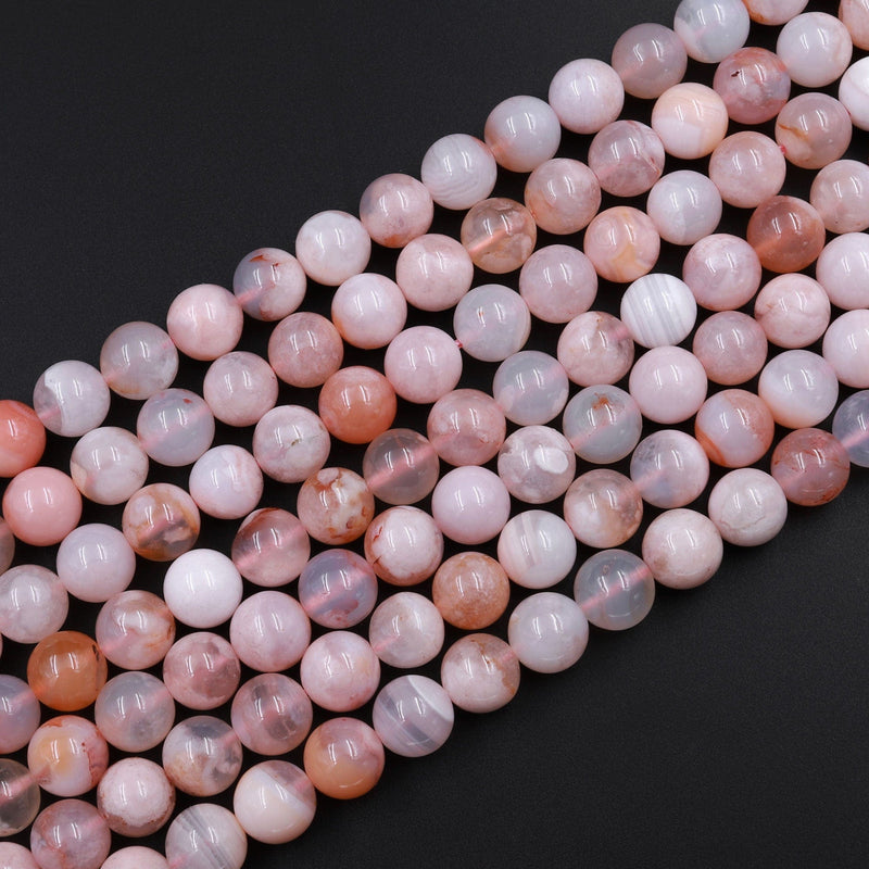 ABCGEMS Rare Madagascan Cherry Flower Sakura Agate Beads (AKA Cherry  Blossom Agate- Gorgeous Inclusions- Translucent) Natural Gemstone DIY  Jewelry