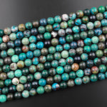 Natural Chrysocolla Beads 6mm 8mm 10mm Round Real Natural Blue Green Chrysocolla Gemstone From Arizona 15.5" Strand
