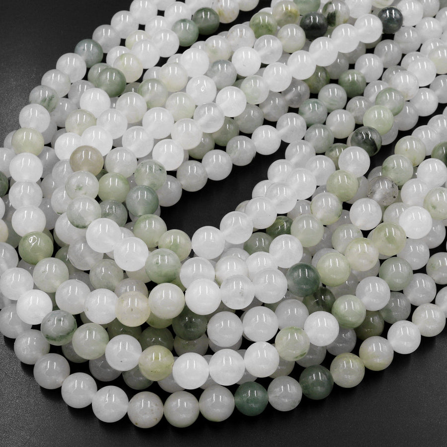 ice planted jade price Natural Ice Mountain Jade 6mm 8mm 10mm Smooth Round Beads Real Genuine – Intrinsic Trading