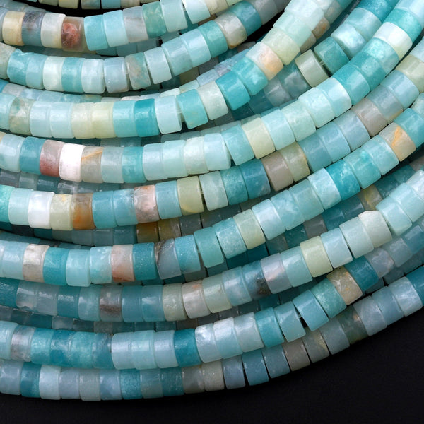 Natural Blue Turquoise Heishi Type Beads For Bracelet Or - Temu