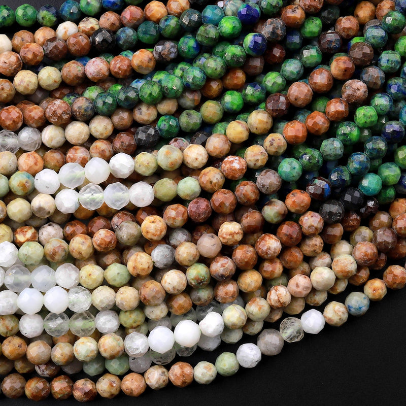 Genuine Multicolor Mix Gem Drilled Beads Strand
