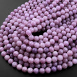 Natural Light Violet Purple Lepidolite 4mm 6mm 8mm 10mm Round Beads 15.5" Strand