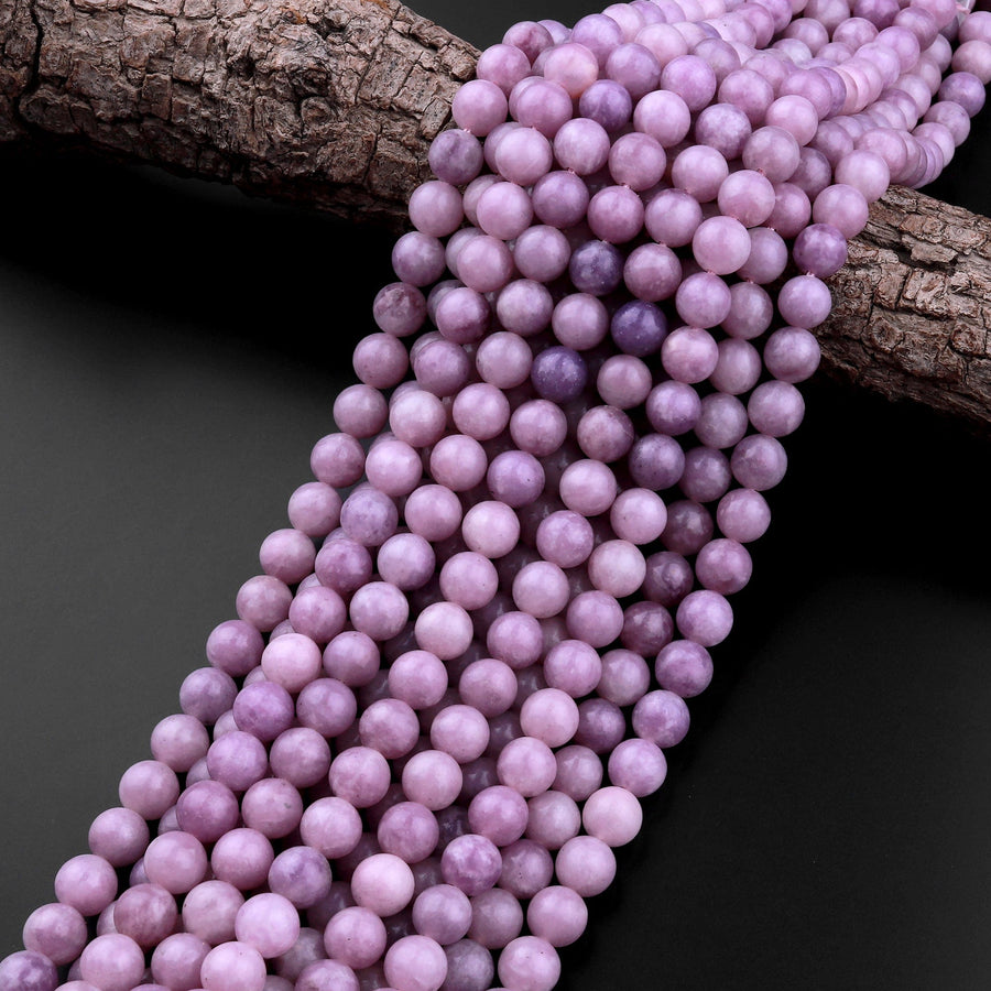 Matte Lepidolite Beads For DIY Jewerly Making