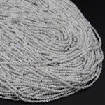 Micro Faceted Natural Rainbow Moonstone Round Beads 2mm 3mm 4mm Faceted Round Beads Interesting Blue Fires 16" Strand