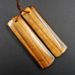 Natural Tiger Eye Earring Pair Rectangle Cabochon Cab Pair Drilled Matched Earrings Bead Pair E1159