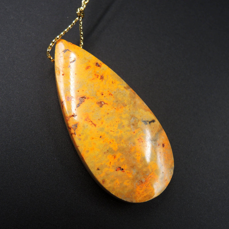 Natural Bumble Bee Jasper Pendant Teardrop Side Drilled Pendant P337