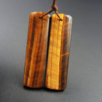 Natural Tiger Eye Earring Pair Rectangle Cabochon Cab Pair Drilled Matched Earrings Bead Pair E1159