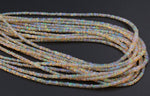 16 Inches Ethiopian Opal Beads Rondelle 3mm 4mm AAA Super Flashy Fiery Rainbow Yellow Natural Opal Smooth Rondelle Beads 15.5" Strand