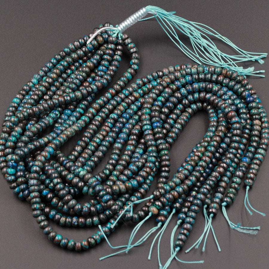 thumbnail image 2 of Eklavya Jewels Natural Shattuckite Gemstone Beads – 3mm Box Shape Faceted – 13 Inch Strand 2 of 6