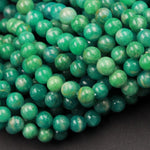 Gorgeous Natural Russian Amazonite 4mm 5mm Round Beads High Quality Genuine Real Natural Blue Green Gemstone 16" Strand