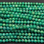 Gorgeous Natural Russian Amazonite 4mm 5mm Round Beads High Quality Genuine Real Natural Blue Green Gemstone 16" Strand