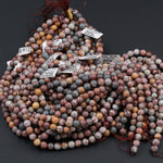 Natural Sonora Dendritic Rhyolite 4mm Round Beads 6mm Round Beads 8mm Round Beads High Polish 16" Strand