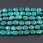 Natural Turquoise Freeform Pebble Nuggets 9mm Genuine Real Stunning Blue Turquoise Gemstone Beads 15.5" Strand