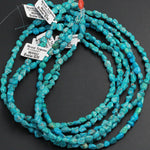 Small Natural Turquoise Freeform 6mm Pebble Nuggets 15.5" Strand