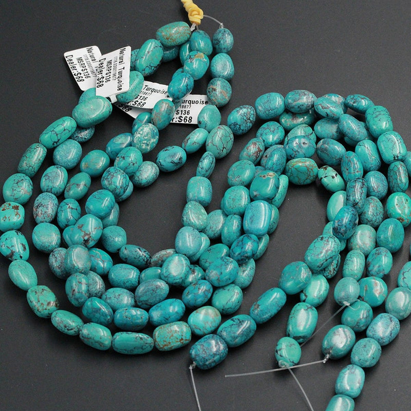 Turquoise oval Nugget Natural Gemstone beads Gemstone Beads