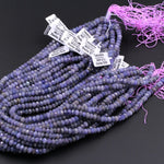Genuine Real Natural Tanzanite Faceted 6mm 8mm 9mm Rondelle Beads Purple Blue Gemstone 16" Strand