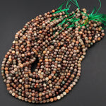 A Grade Natural Phantom Quartz Beads Lodalite Beads 6mm 7mm  8mm Full of Red Green Yellow Brown Copper Bronze Minerals Matrix 16" Strand