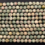 Rare Natural Nevada Lapis 6mm Round Beads Genuine Natural Pink Green Lapis From Nevada Native Amercian Gemstone 15.5" Strand