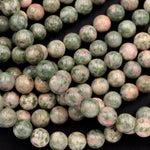 Rare Natural Nevada Lapis 6mm Round Beads Genuine Natural Pink Green Lapis From Nevada Native Amercian Gemstone 15.5" Strand