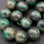 Real Genuine 100% Natural Green Emerald Gemstone Round Beads Large 14mm 16" Strand