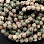 Rare Natural Nevada Lapis 6mm Round Beads Genuine Natural Pink Green Lapis From Nevada Native Amercian Gemstone 15.5" Strand