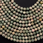 Rare Natural Nevada Lapis 6mm Round Beads Genuine Natural Pink Green Lapis From Nevada Native Amercian Gemstone 15.5" Strand