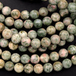 Rare Natural Nevada Lapis 6mm Round Beads Genuine Natural Pink Green Lapis From Nevada Native Amercian Gemstone 15.5" Strand