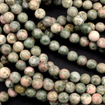 Rare Natural Nevada Lapis 6mm Round Beads Genuine Natural Pink Green Lapis From Nevada Native Amercian Gemstone 15.5" Strand