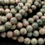Rare Natural Nevada Lapis 6mm Round Beads Genuine Natural Pink Green Lapis From Nevada Native Amercian Gemstone 15.5" Strand