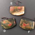 Natural Red Creek Jasper Pendant Top Side Drilled Slice Flat Pendant Natural Multi Color Picasso Jasper Cherry Creek Jasper Bead