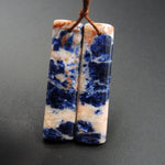 Natural African Orange Sodalite Rectangle Cabochon Cab Pair Drilled Matched Earrings Bead Pair Natural Stone E2288